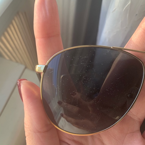 PRADA 53qs Triangle Gold and Black Sunglasses - Picture 3 of 6